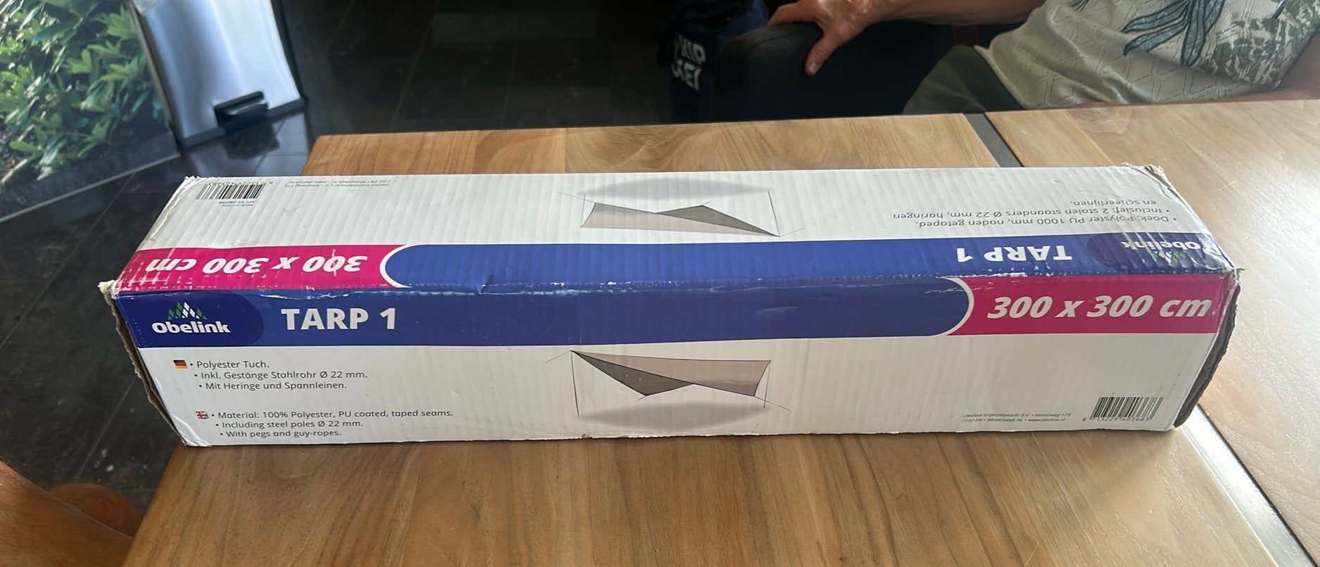 Tarp schaduwdoek 3x3m, Ophalen of Verzenden, Zo goed als nieuw
