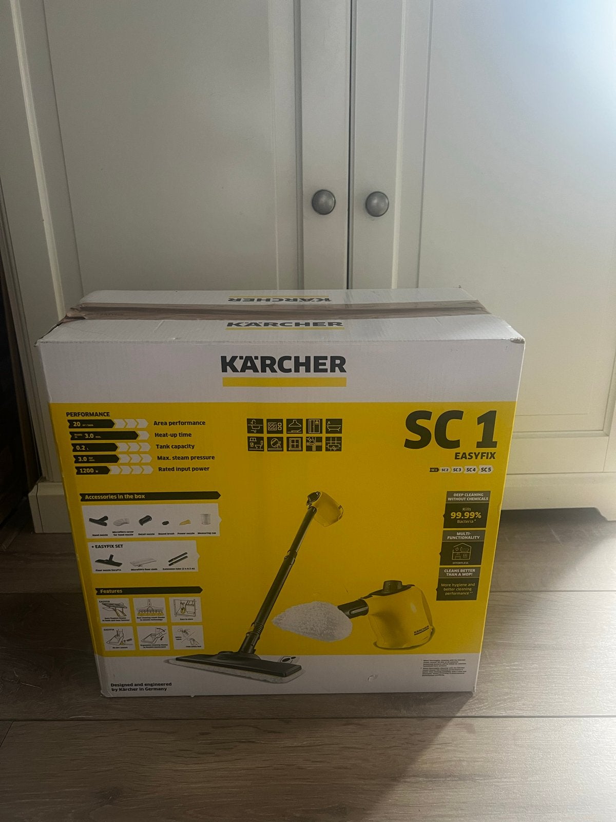 Kärcher SC 1 EasyFix Stoomreiniger - Compact en Krachtig, Kärcher, Ophalen of Verzenden, Geschikt voor harde vloeren, Minder dan 1200 watt