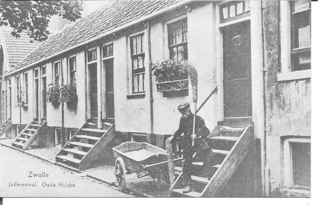 Reprint Knoop Haren - Zwolle Jufferenwal Oude Huisjes, Ophalen of Verzenden, 1940 tot 1960, Ongelopen, Overijssel