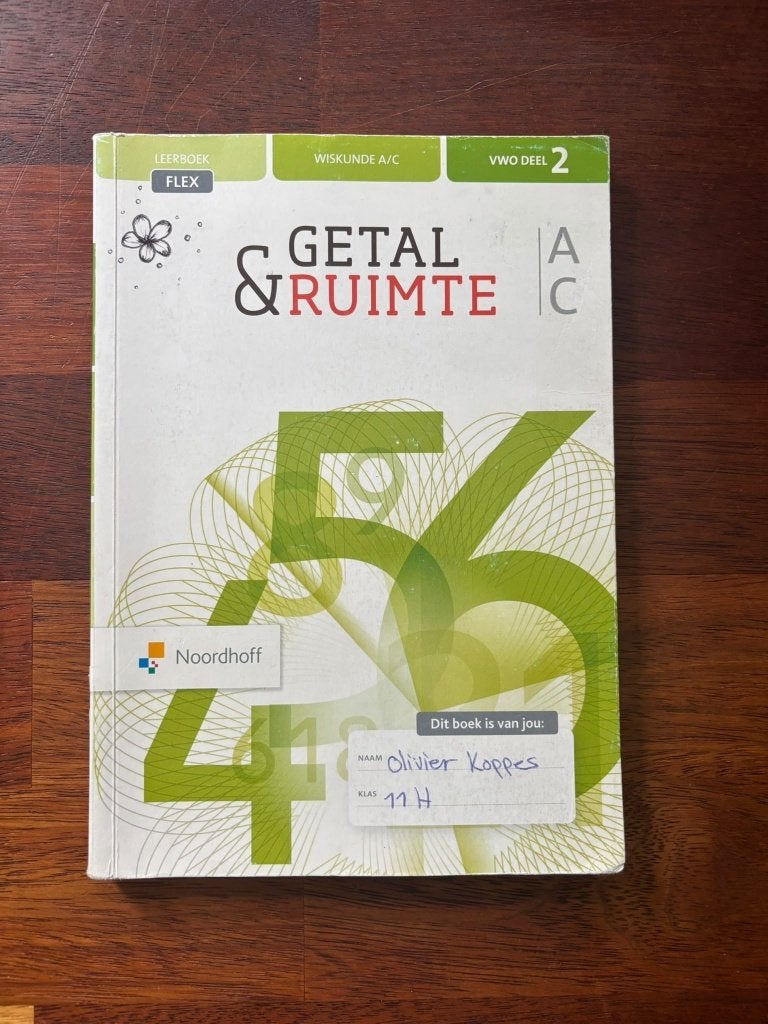 Getal & Ruimte WISKUNDE A/C vwo deel 2 boek, Gelezen, VWO, Wiskunde A, Noordhoff