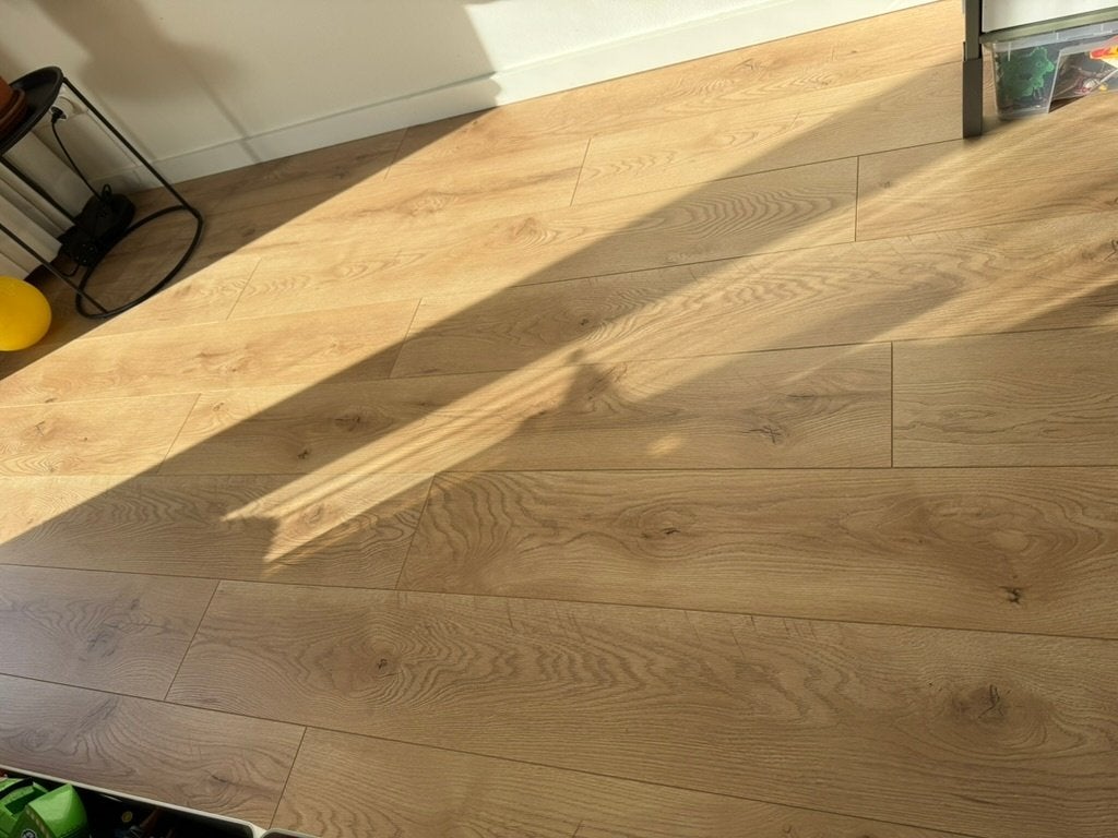 IKEA GOLV Laminaat Licht Eikenpatroon ca 40m2, Ophalen, Gebruikt, 50 tot 150 cm, 10 m² of meer
