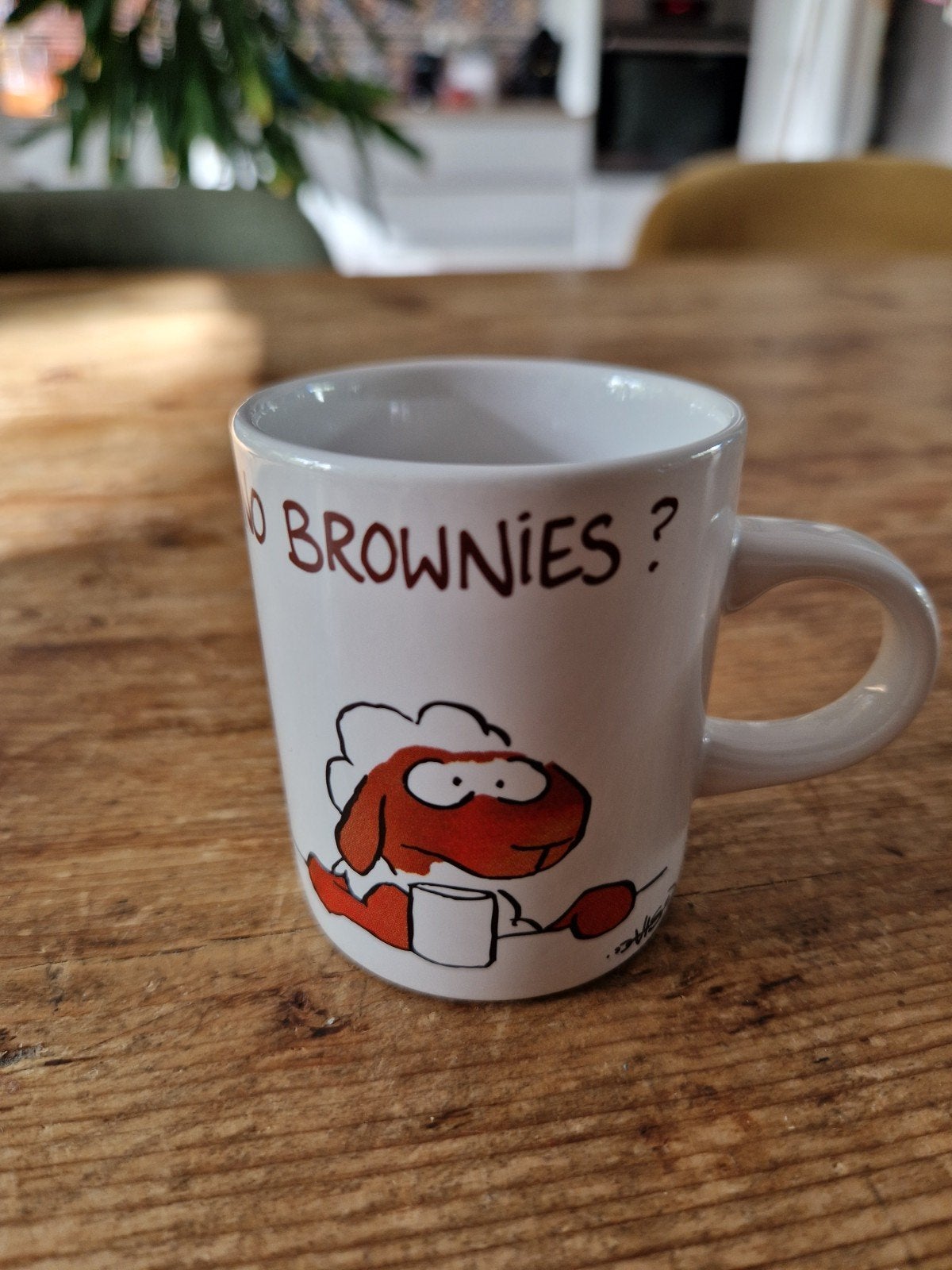 Leendert Jan Vis kopje brownies, Ophalen of Verzenden, Zo goed als nieuw, Porselein, Kop(pen) en/of Schotel(s)