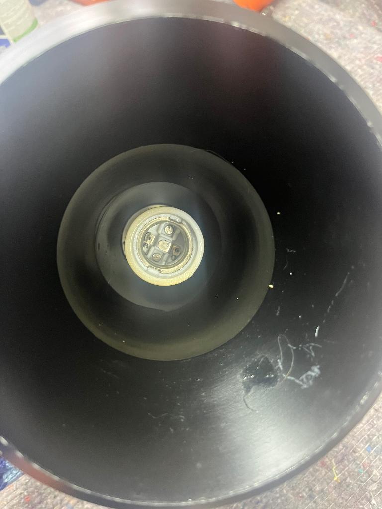 2x Anvia hanglampen jaren 50, Ophalen, Gebruikt, Metaal, Minder dan 50 cm
