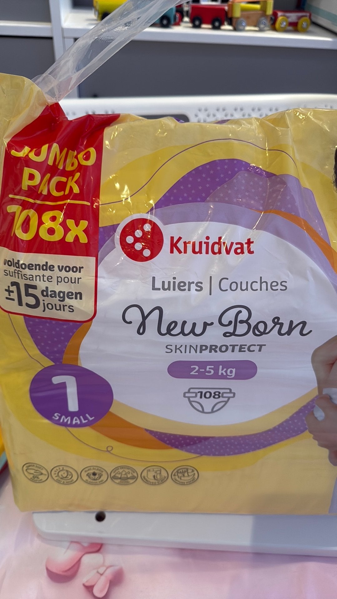 Luiers maat 1- small, Ophalen, Zo goed als nieuw, Overige typen