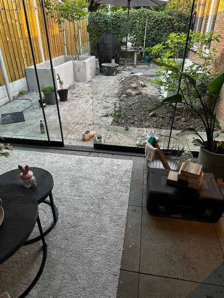 Betonnen terras / tuin tegels 60x60x5cm gratis, Ophalen, Gebruikt, 10 m² of meer, Beton