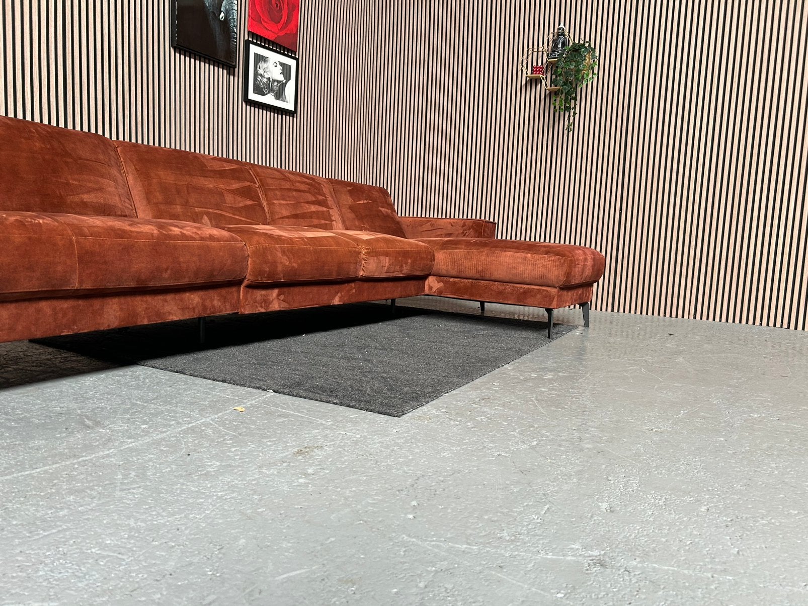 GRATIS LEVERING Velvet Loungebank Pronto 345X165 GEREINIGD, Huis en Inrichting, Banken | Bankstellen, Velvet loungebank, Hoekbank