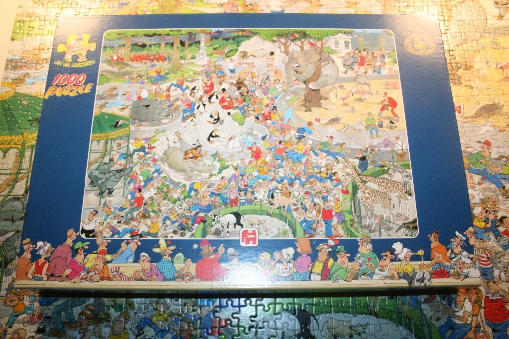 Legpuzzel Jan van Haasteren dierentuin Artis - 1000 stukjes, Ophalen of Verzenden, 500 t/m 1500 stukjes, Zo goed als nieuw