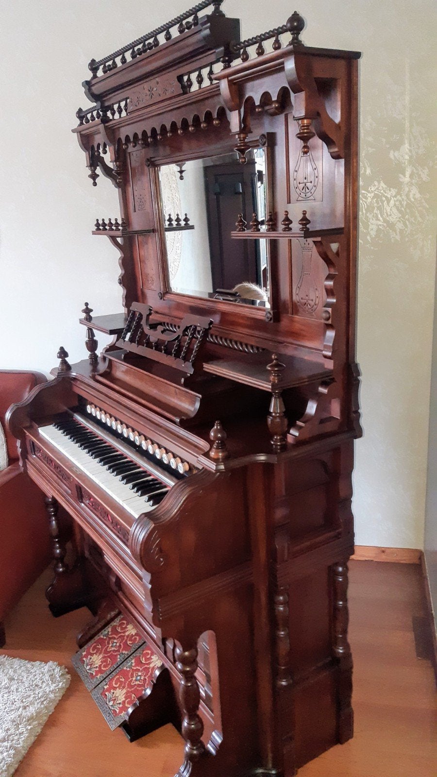Antiek Harmonium / Reed Orgel - Prachtig Decoratief Stuk, Ophalen, 1 klavier, Harmonium