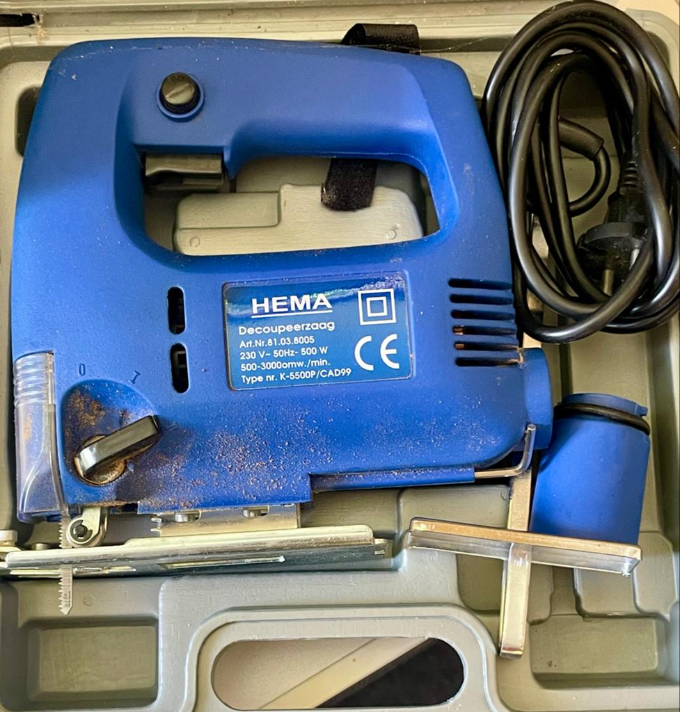 Hema Decoupeerzaag 500W - Type K-5500P/CAD99, Gebruikt, Decoupeerzaag, Ophalen of Verzenden, 30 tot 70 mm