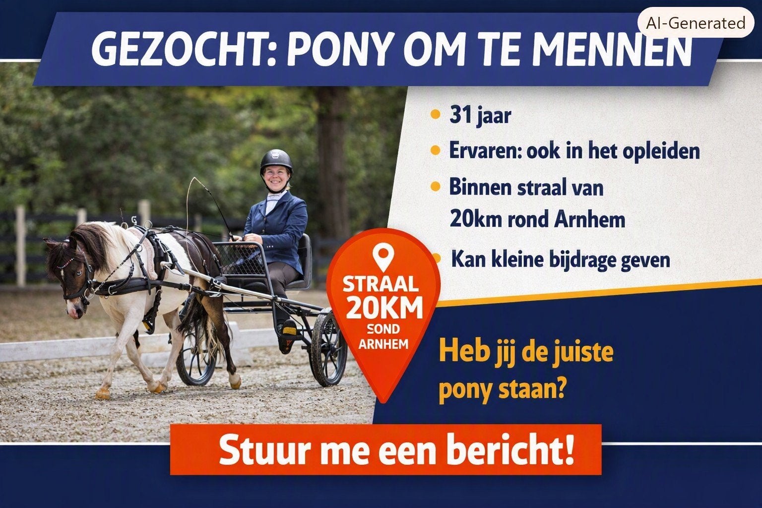 lease pony gezocht voor mennen, Ophalen