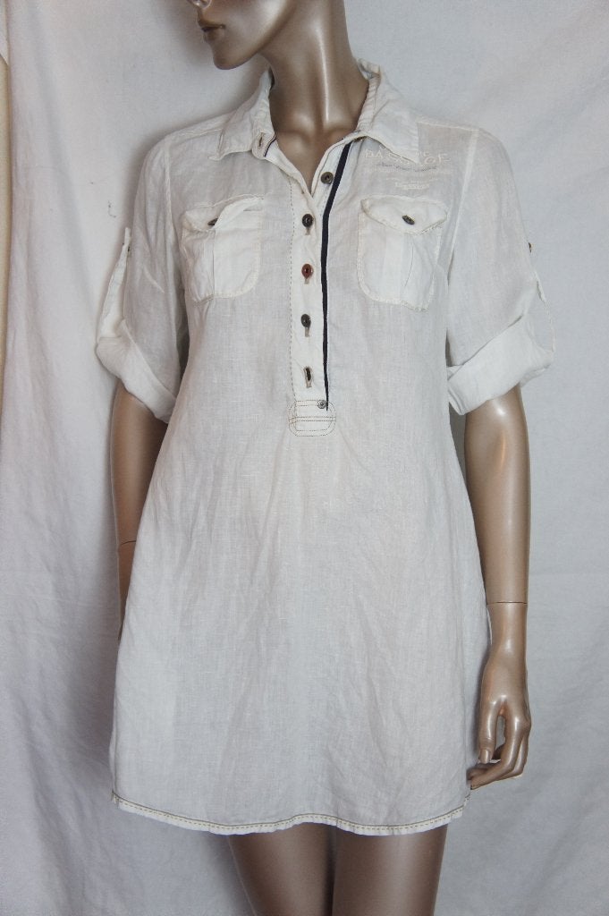 GAASTRA tuniek maat S LINNEN, Kleding | Dames, Blouses en Tunieken, Verzenden, Zo goed als nieuw, Maat 38/40 (M), Wit