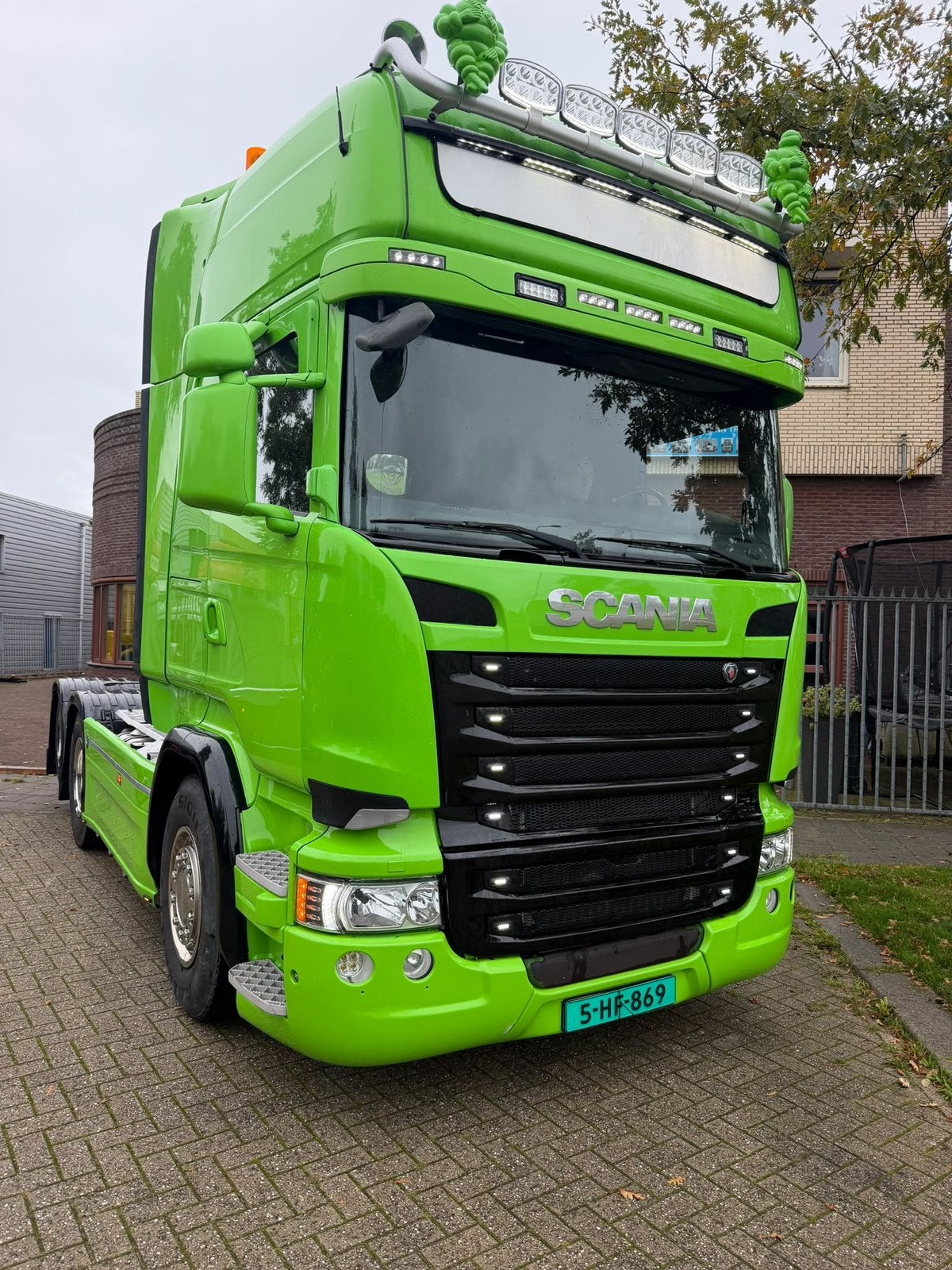 Scania V8 R580 LA 6X2 boogie lift 6 ton gelopen, Automaat, Achterwielaandrijving, Scania, Leder