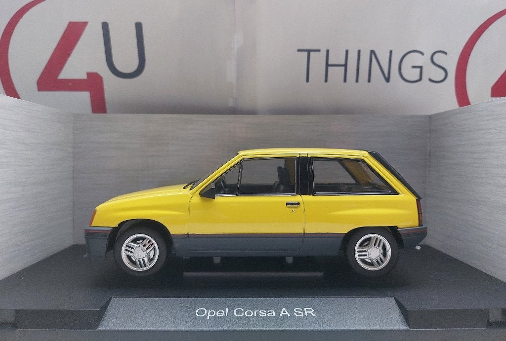MCG 1:18 Opel Corsa A SR bouwjaar 1985 geel nieuw in doos, Ophalen of Verzenden, Nieuw, Auto, Overige merken