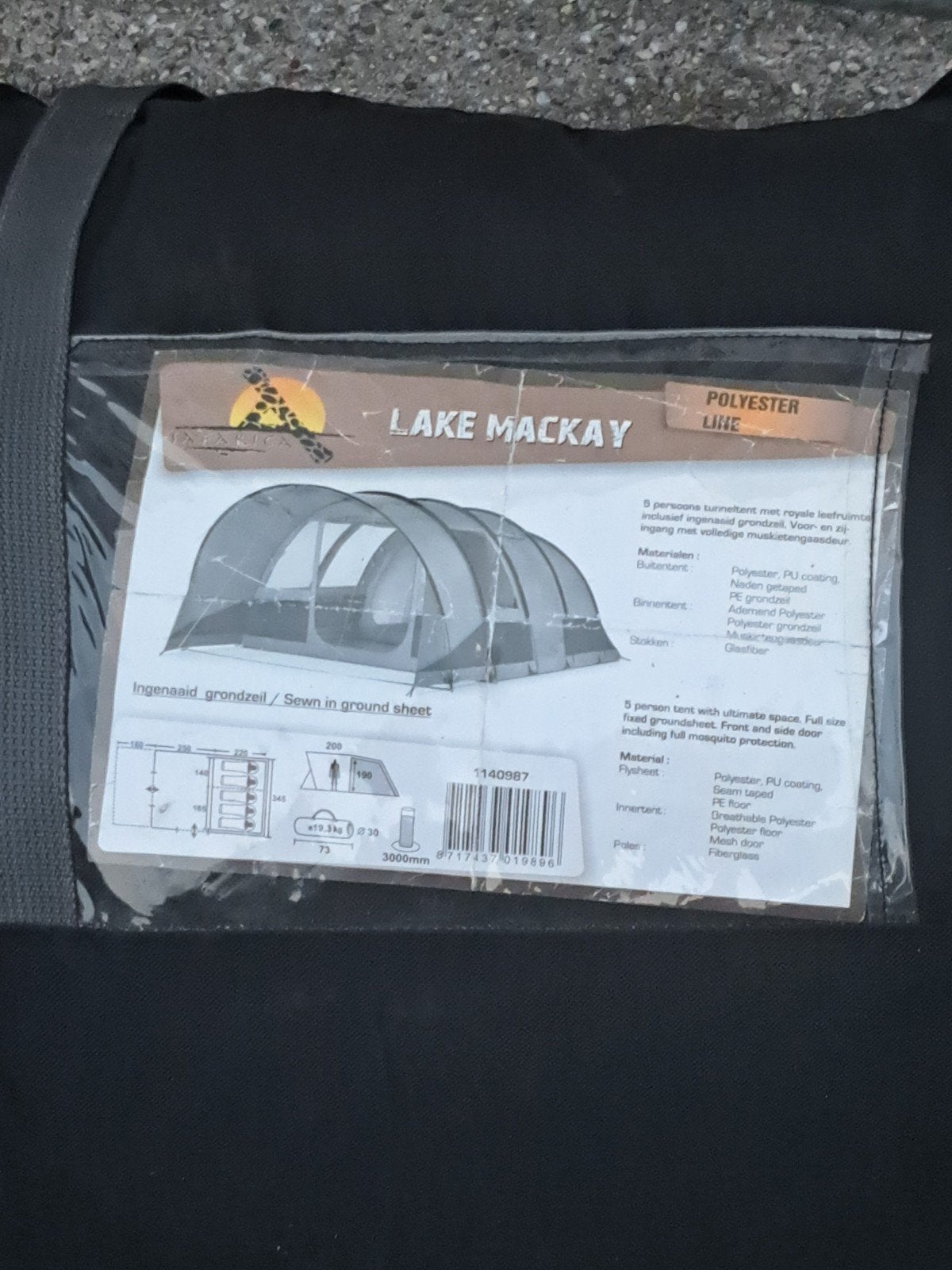 Grote Lake Mackay 5-persoons tent met toebehoren, Ophalen, Gebruikt, Tot en met 5