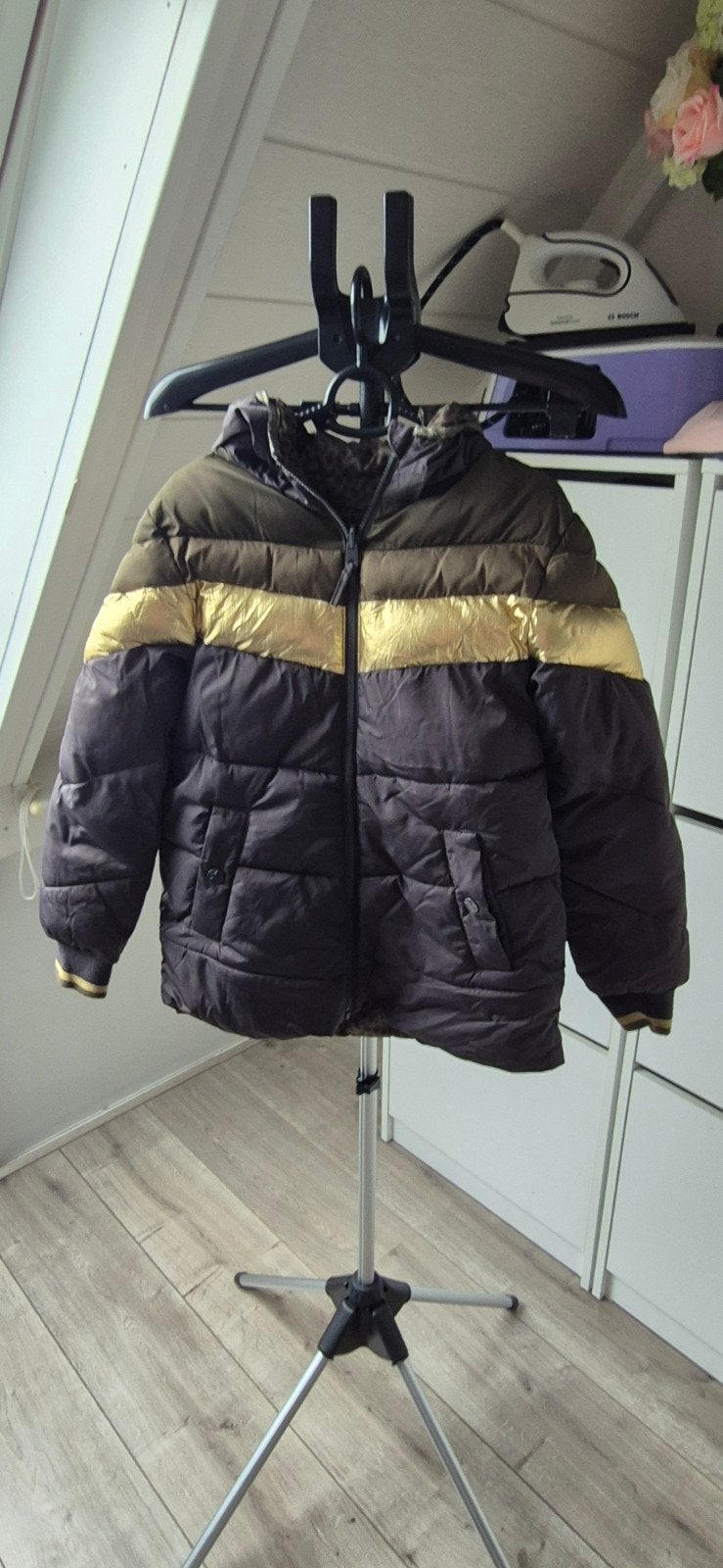 WE Reversible Winterjas - maat 146/152, Kinderen en Baby's, Ophalen of Verzenden, Gebruikt, WE, Meisje