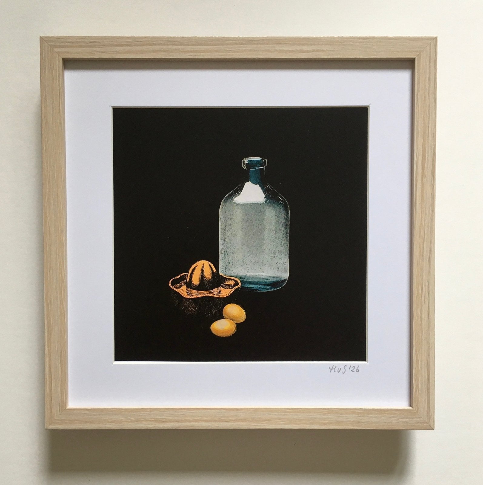 Collage Stilleven met blauwe fles”, Ophalen of Verzenden