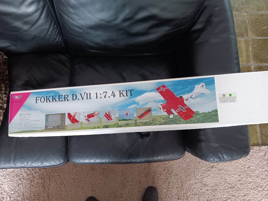 RC Fokker D.VII - 1:7.4, Hobby en Vrije tijd, Modelbouw | Radiografisch | Vliegtuigen, Ophalen, Nieuw, Elektro