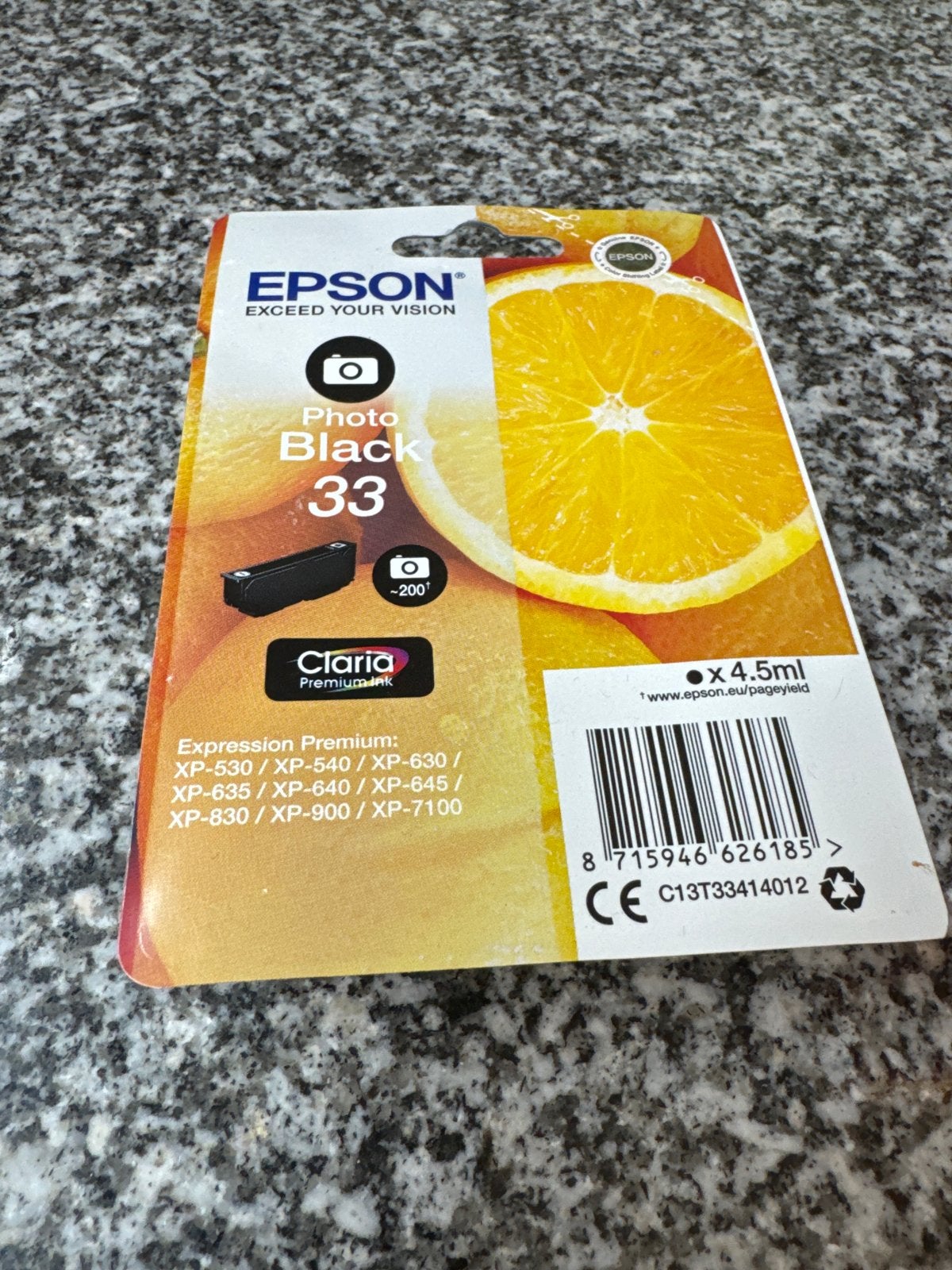 Epson Photo Black 33 Cartridge - Nieuw in verpakking, Computers en Software, Ophalen of Verzenden, Nieuw, Cartridge