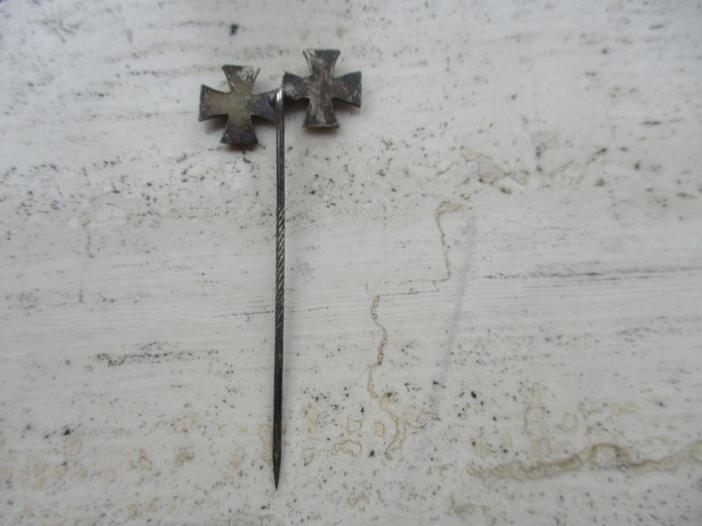 EK1+EK2 miniatuurpin ongemarkeerd!, Verzamelen, Militaria | Tweede Wereldoorlog, Verzenden, Landmacht, Duitsland, Lintje, Medaille of Wings