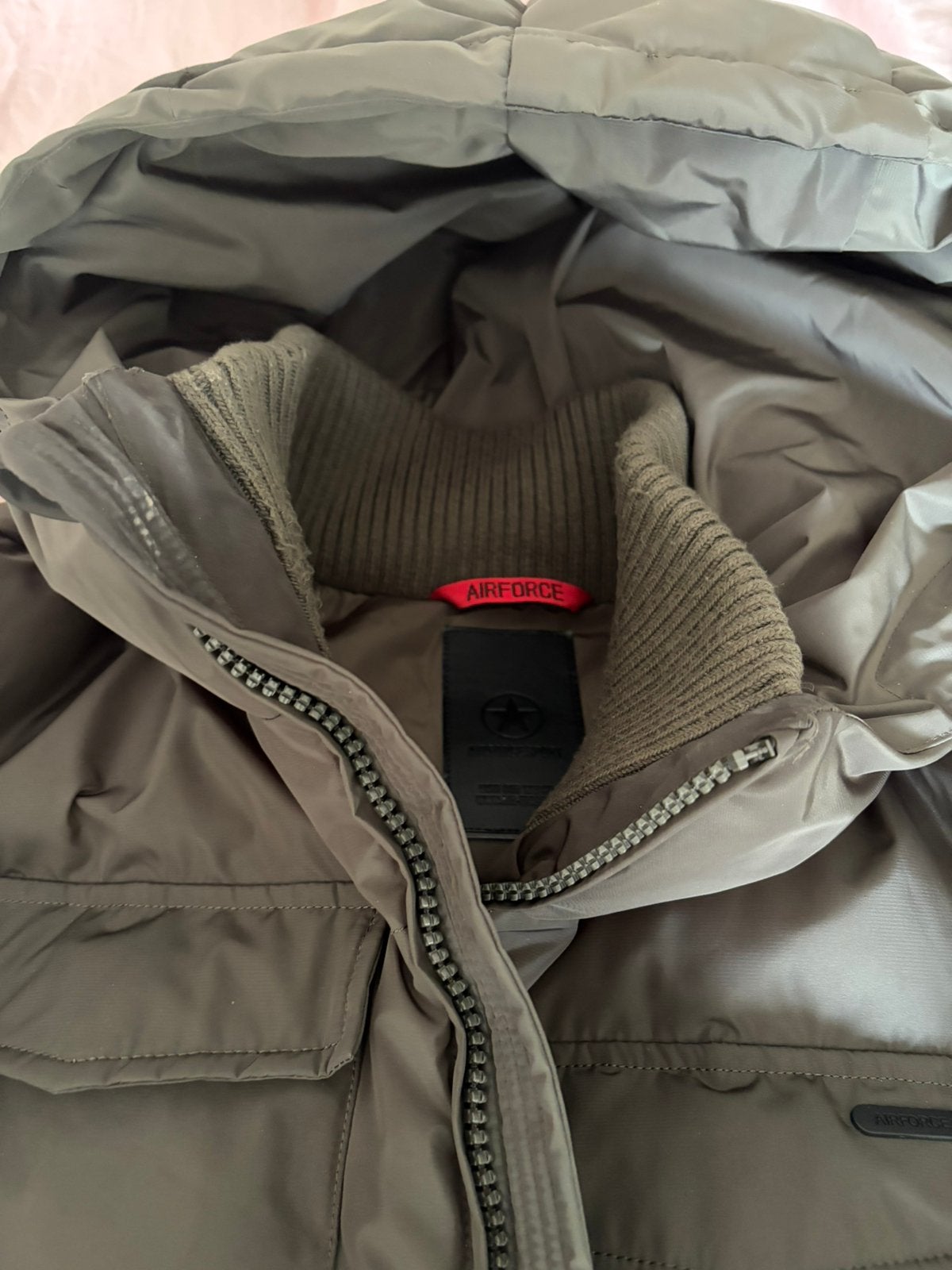 Airforce winterjas, Ophalen, Zo goed als nieuw, Maat 56/58 (XL), Blauw