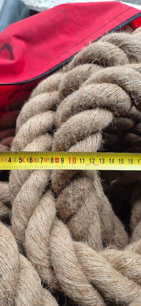 2x 10m Scheepstouw 5cm Dik, Ophalen, Gebruikt, Lijn of Blok