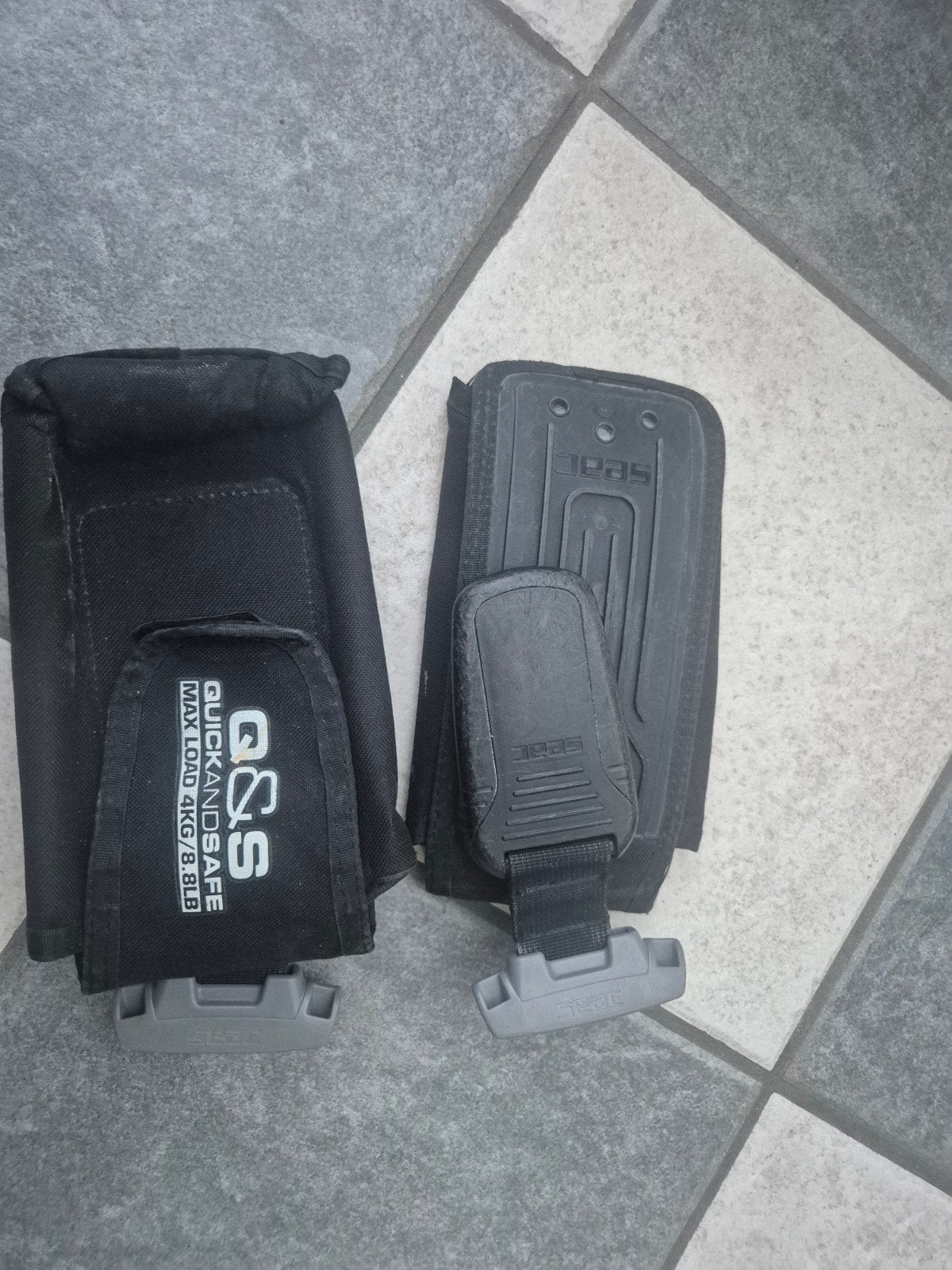 Seacsub Q&S Loodpockets met Quick Release 4 kg .max, Ophalen of Verzenden, Gebruikt, Lood of Loodgordel