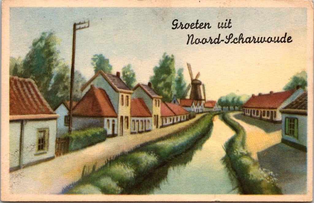 Noord-Scharwoude (1948), Verzamelen, Verzenden, 1940 tot 1960, Gelopen, Noord-Holland