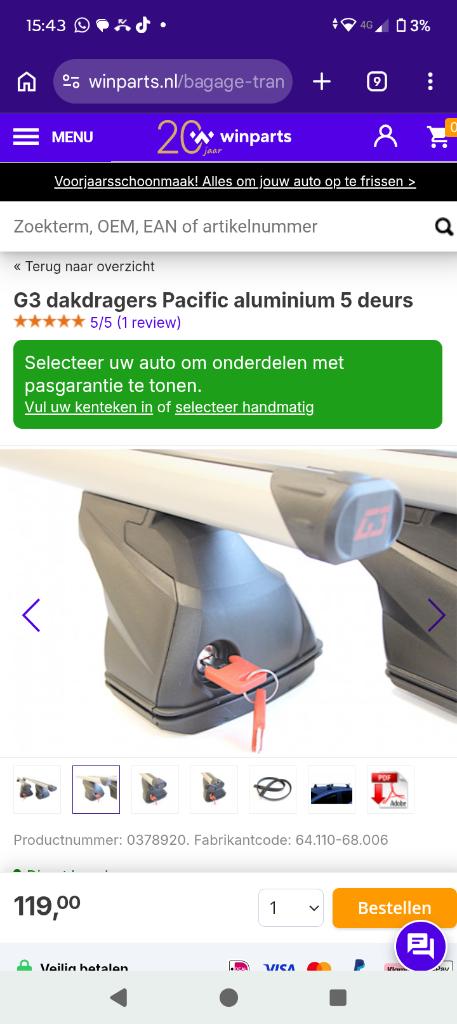 Mercedes dakdragers, Auto diversen, Dakdragers, Ophalen of Verzenden, Gebruikt