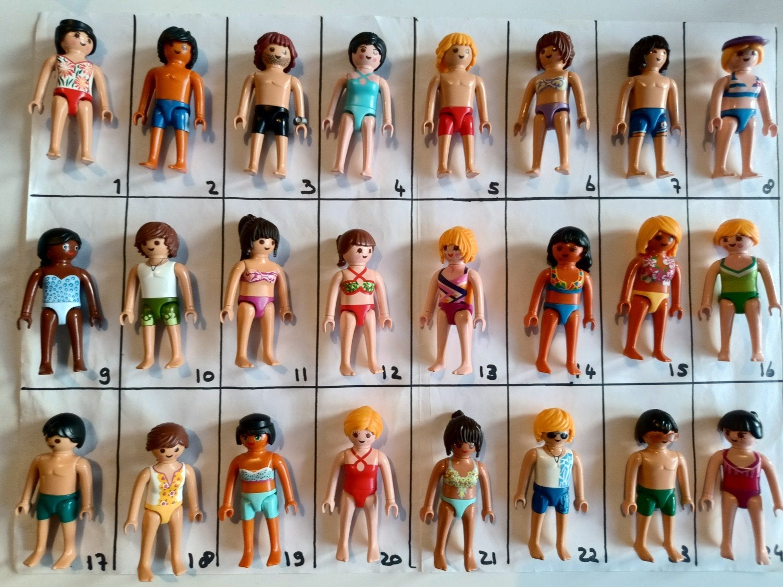 poppetjes in zwemkleding, €1 per stuk, Ophalen of Verzenden, Zo goed als nieuw, Losse onderdelen