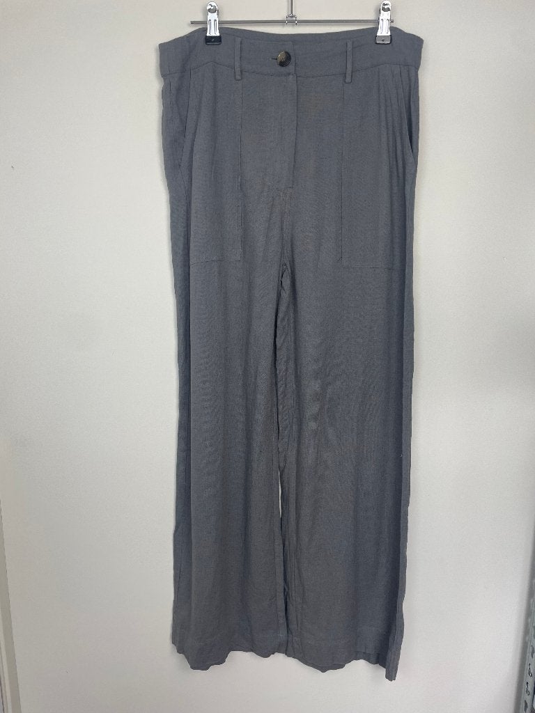 Sofie Schnoor pantalon maat 34 36 wide leg grijs hoge taille, Zo goed als nieuw, Sofie Schnoor A/S, Maat 34 (XS) of kleiner, Grusbakken 11, 2820 Gentofte, Denmark