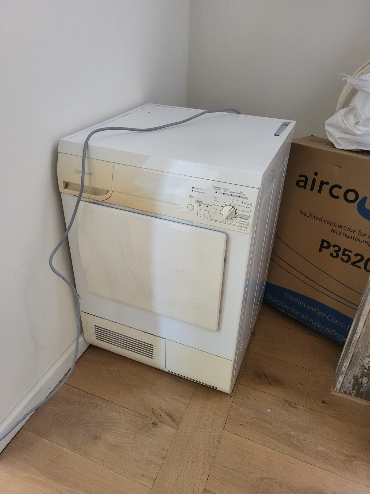 Bauknecht TRKD6620/1 Condensdroger, Witgoed en Apparatuur, Wasdrogers, Ophalen, 6 tot 8 kg, Gebruikt, Voorlader
