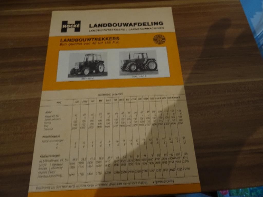 Hocke Landbouwafdeling, Ophalen of Verzenden, Nieuw, Folder
