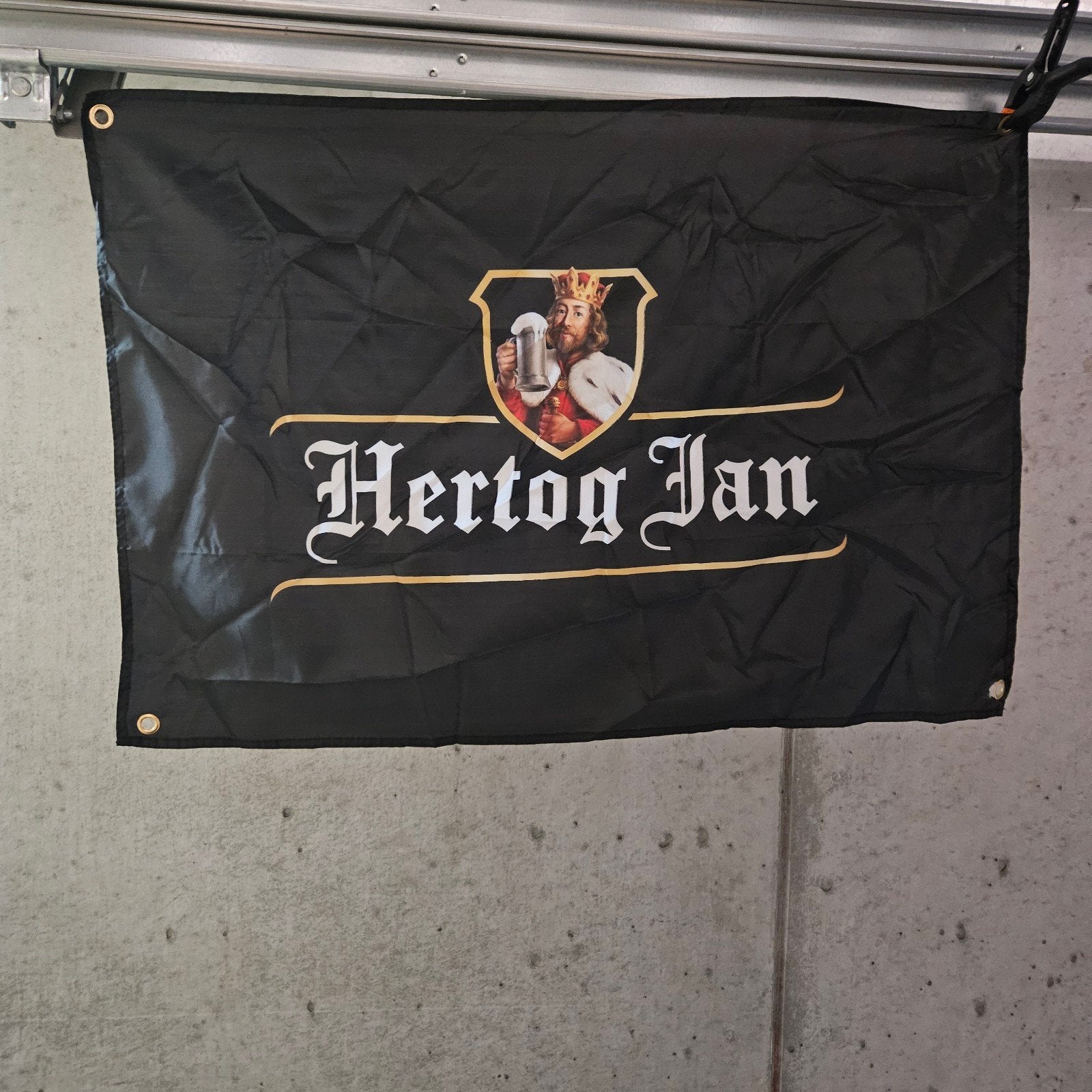 Hertog Jan vlag, Ophalen of Verzenden, Zo goed als nieuw, Reclamebord, Plaat of Schild, Hertog Jan