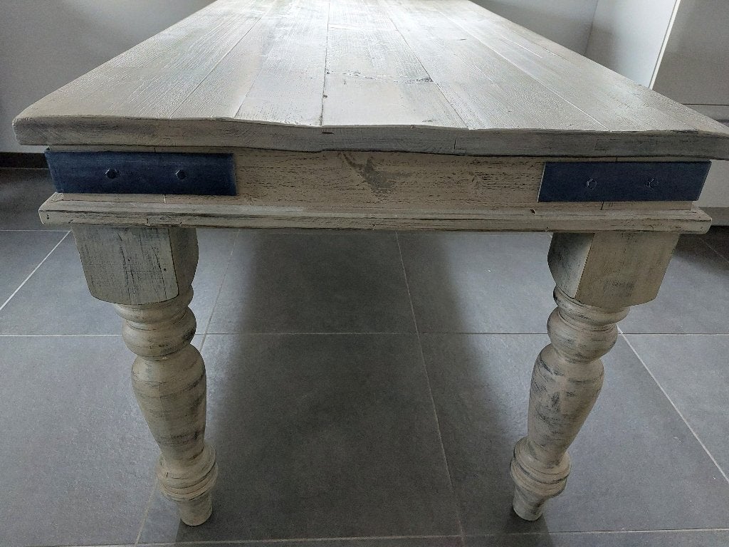 Eettafel 4-6 pers. 180x79x79 cm tafel karakteristieke poten, Ophalen, Gebruikt, 50 tot 100 cm, Vijf personen of meer