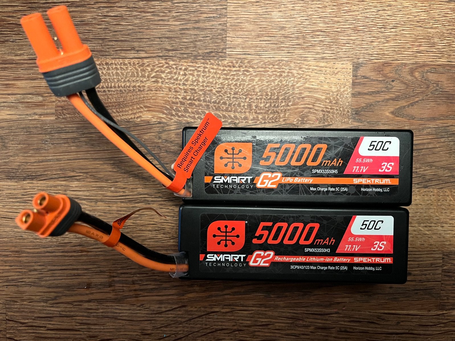 Spektrum 11.1V 5000mAh 3S 50C Smart G2 LiPo accu IC5 IC3, Elektro, Ophalen of Verzenden, Zo goed als nieuw, Onderdeel