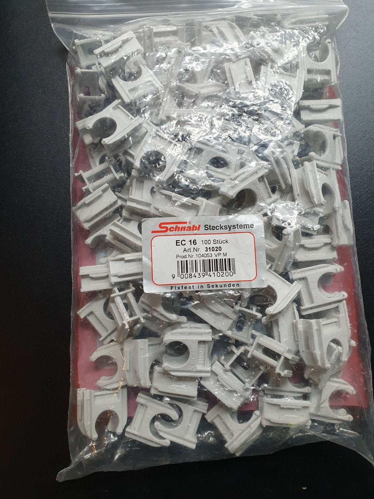 Schnabl Steeksystemen EC 16 Kabelklemmen - 100 stuks, Ophalen of Verzenden, Nieuw, Minder dan 50 mm, Overige typen