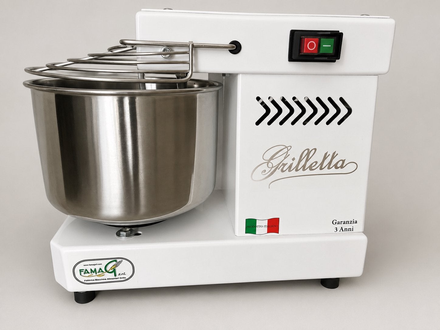 Grilletta spiraalmixer - deegmachine - 5 kg deeg, 4 liter of meer, Ophalen of Verzenden, Zo goed als nieuw, 1 snelheid