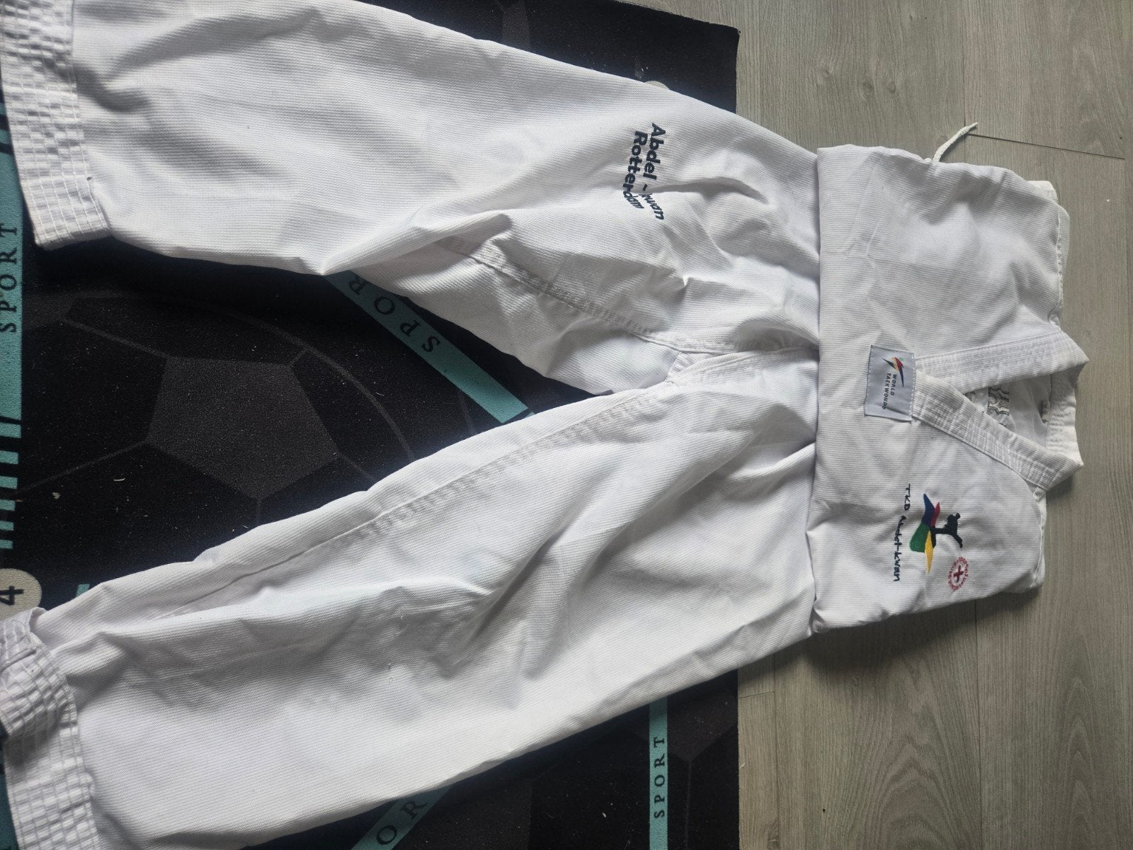 Taekwondo pak - Abdel-kwan Rotterdam, Gebruikt, Taekwondo, Maat XS of kleiner, Vechtsportpak