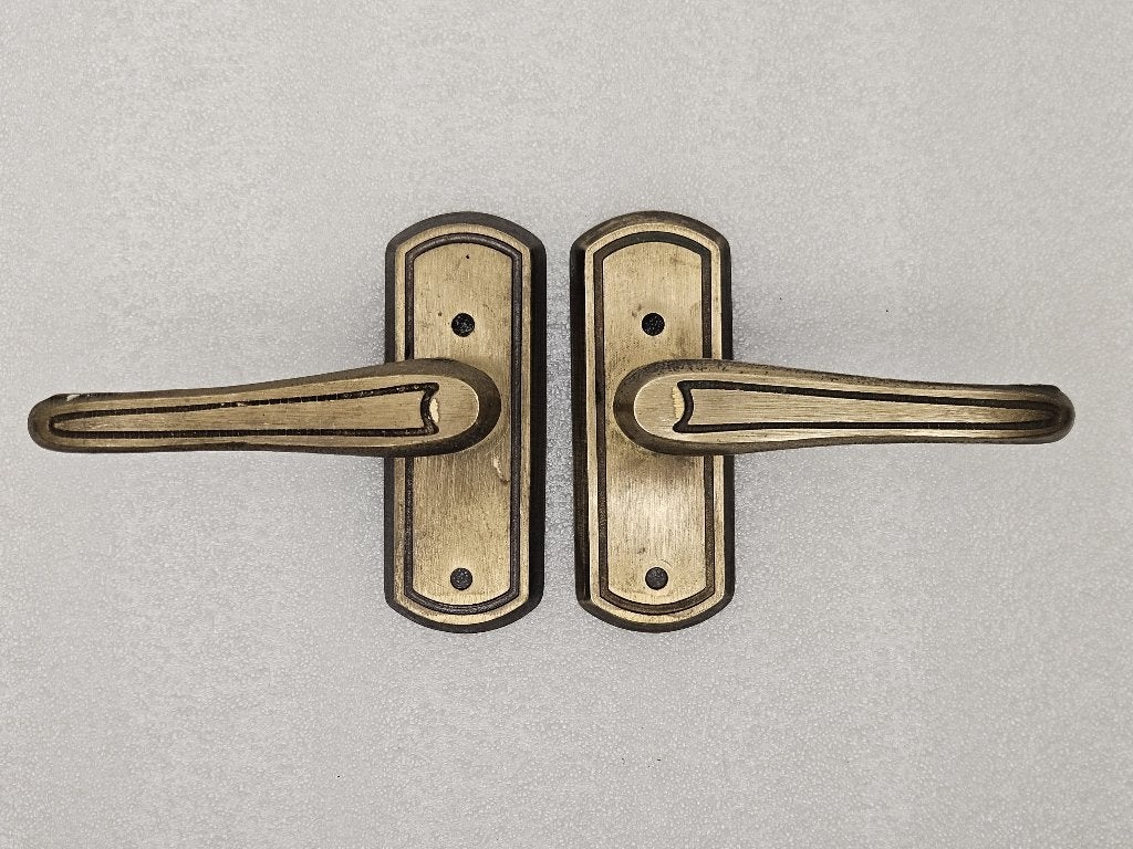 Setje Bronskleurig ( kleinschild ) Deurbeslag set nr.37, Ophalen of Verzenden