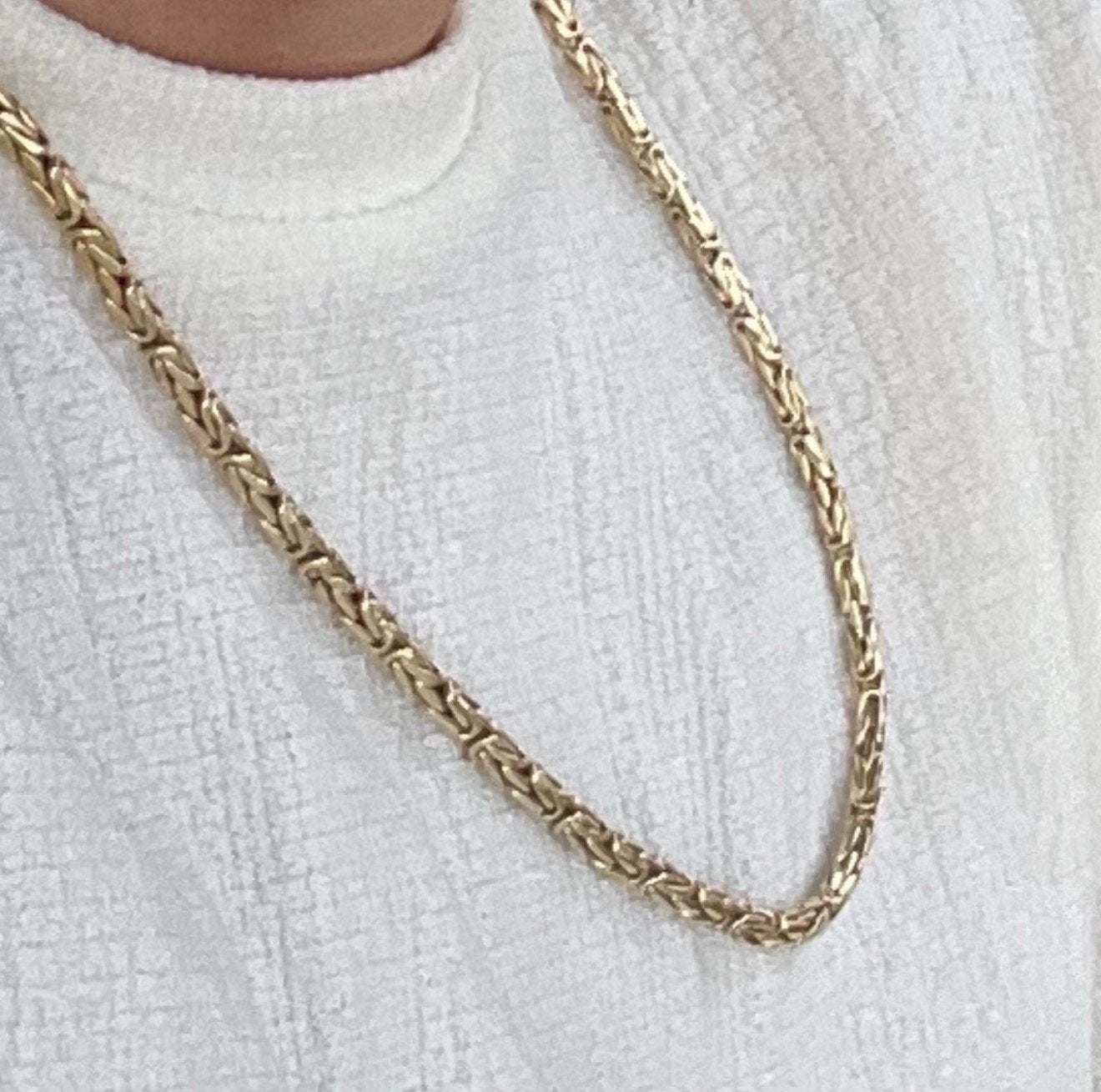14k gouden koningsketting *61cm* 4mm breed, Postzegels en Munten, Edelmetalen en Baren, Ophalen of Verzenden, Goud