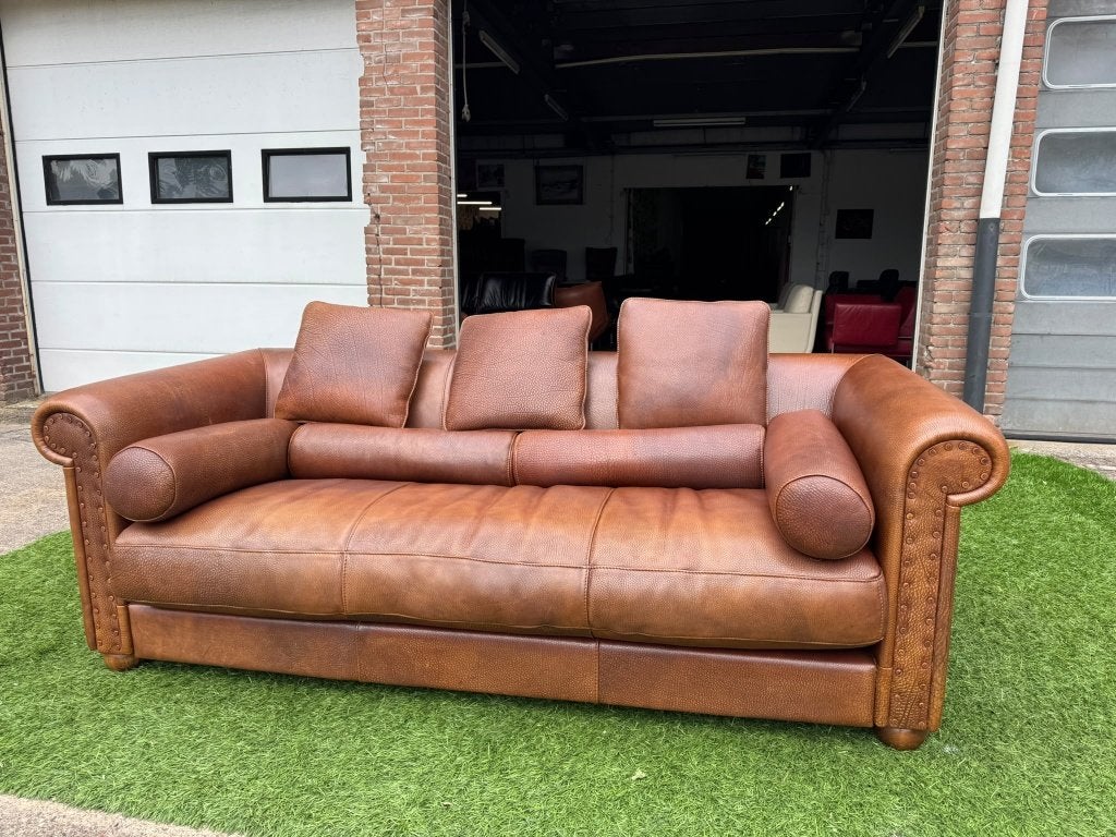 Bank BAXTER Alfred P bankstel 240cm buffel leer sofa, Geen, Pahest@hotmail.nl, Design, Driepersoons