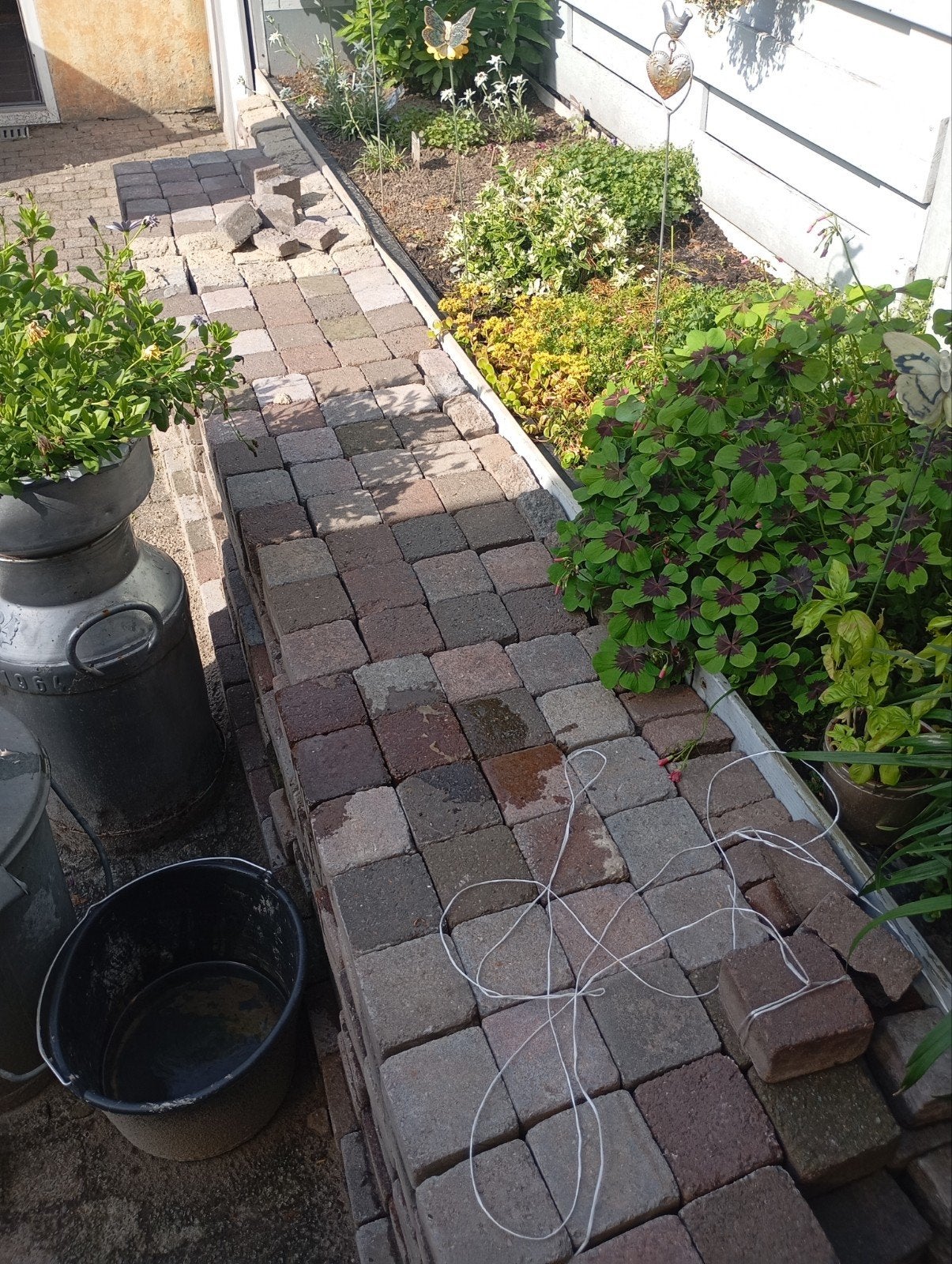 1200 gebruikte 10x10 stenen voor terras of pad, Ophalen, Gebruikt, Klinkers, 10 m² of meer