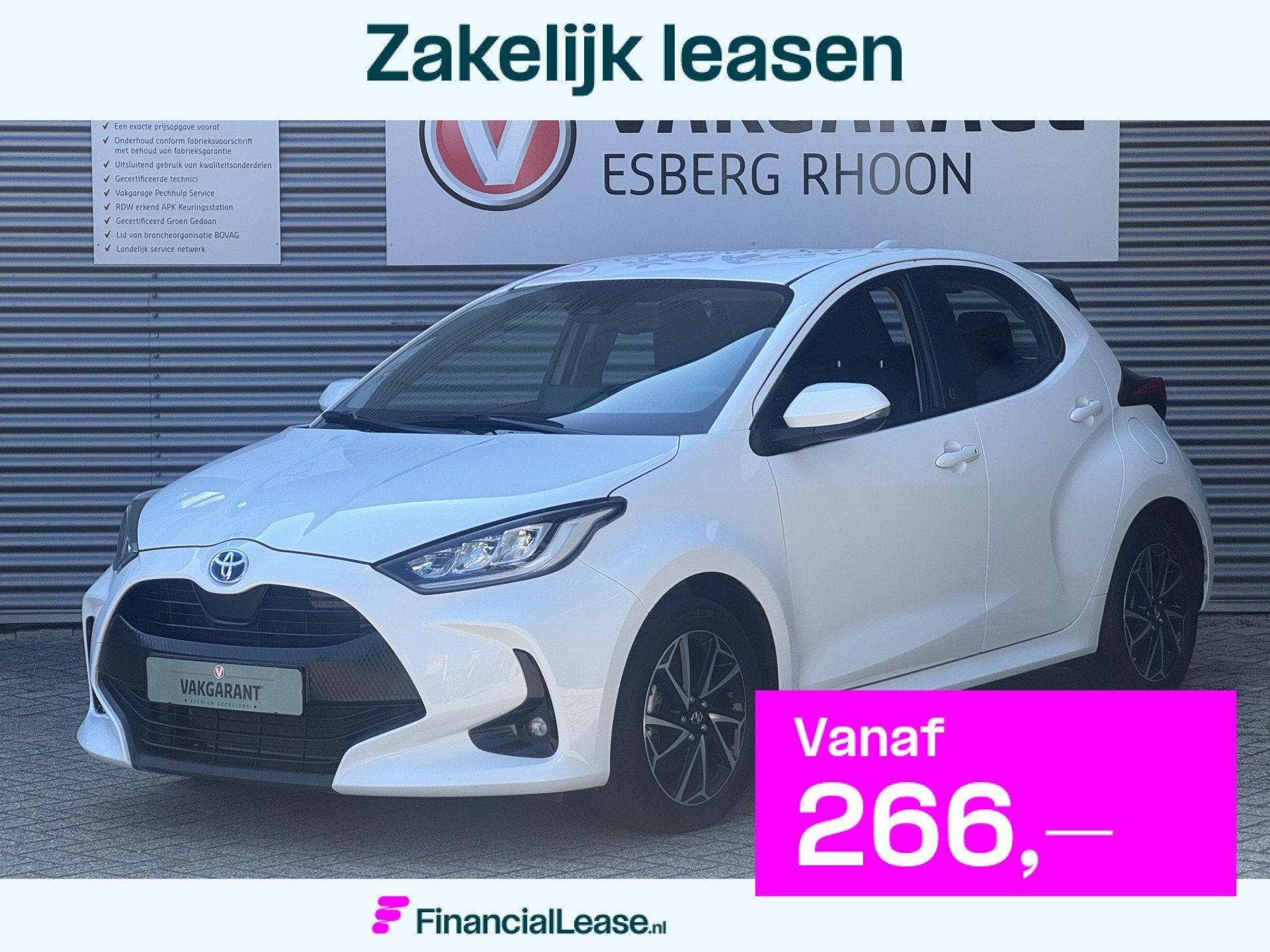 Toyota Yaris 1.5 Hybrid Style LED,STOELVERWARMING, 12 maanden, Gebruikt, Zwart, Wit