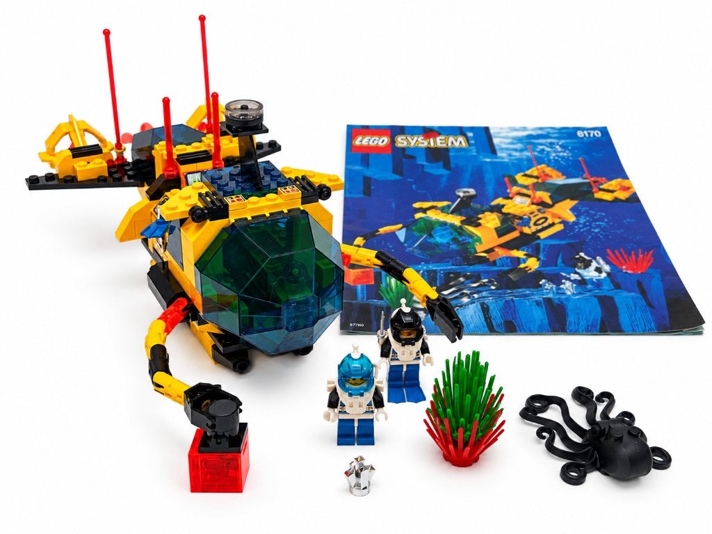 LEGO 6175 - Crystal Explorer Sub (1995) Compleet met boekje, Overige thema's, Lego, Ophalen of Verzenden, Zo goed als nieuw