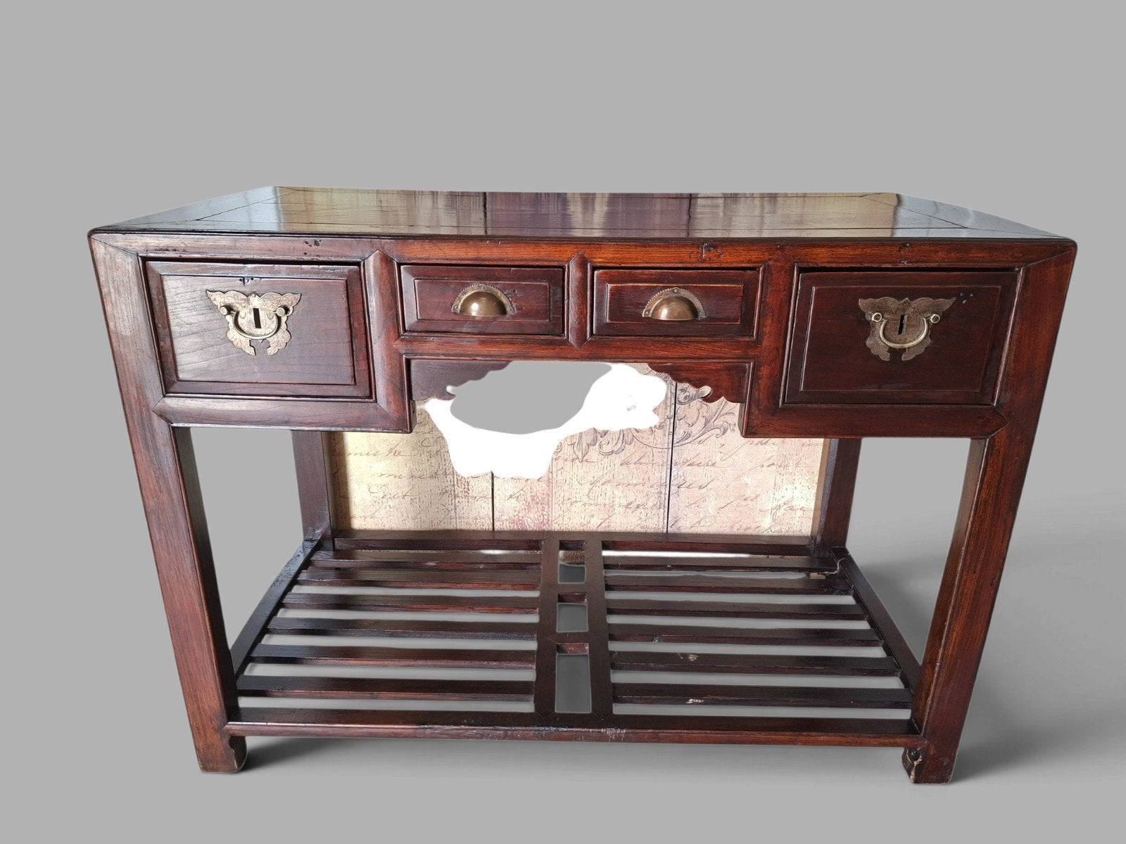 Antieke Chinese altar sidetable, haltafel, wandconsole, Huis en Inrichting, Ophalen of Verzenden, 25 tot 50 cm, Minder dan 100 cm