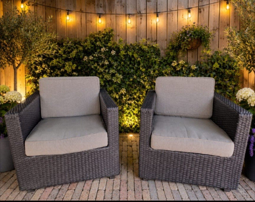 2 loungestoelen, Tuin en Terras, Tuinsets en Loungesets, Ophalen, Gebruikt, 2 zitplaatsen