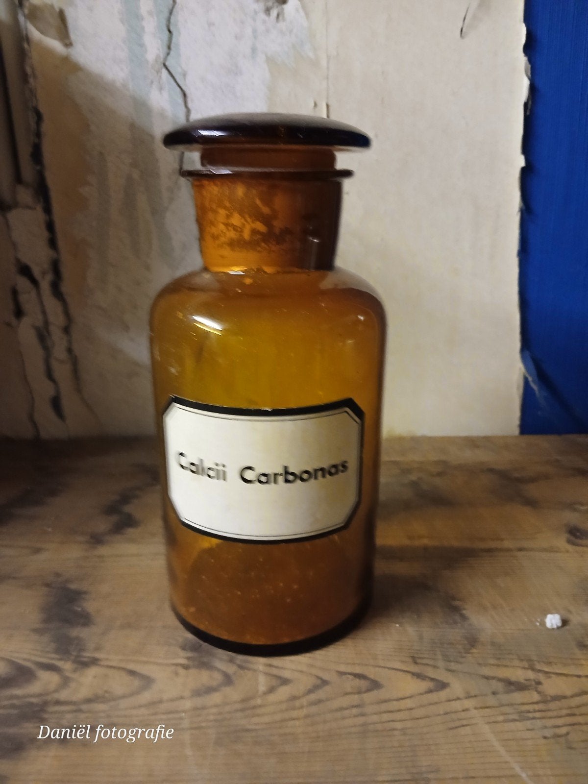 Antieke Apothekersfles Calcii Carbonas, Ophalen of Verzenden