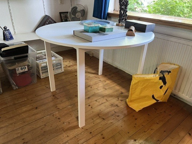 ronde eettafel IKEA, Huis en Inrichting, Tafels | Eettafels, Ophalen, Modern wit, Rond, Nieuw