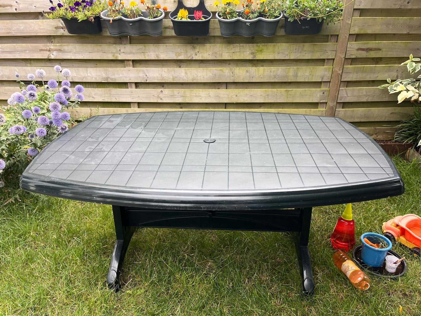 Jardin tuintafel - Gebruikt, Tuin en Terras, Ophalen, Gebruikt, Rechthoekig, Kunststof