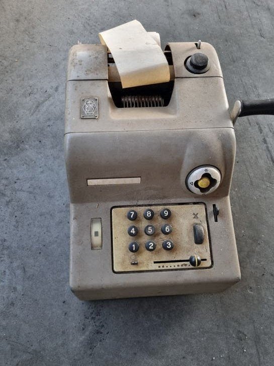 Vintage Ruys rekenmachine met slinger, Ophalen of Verzenden